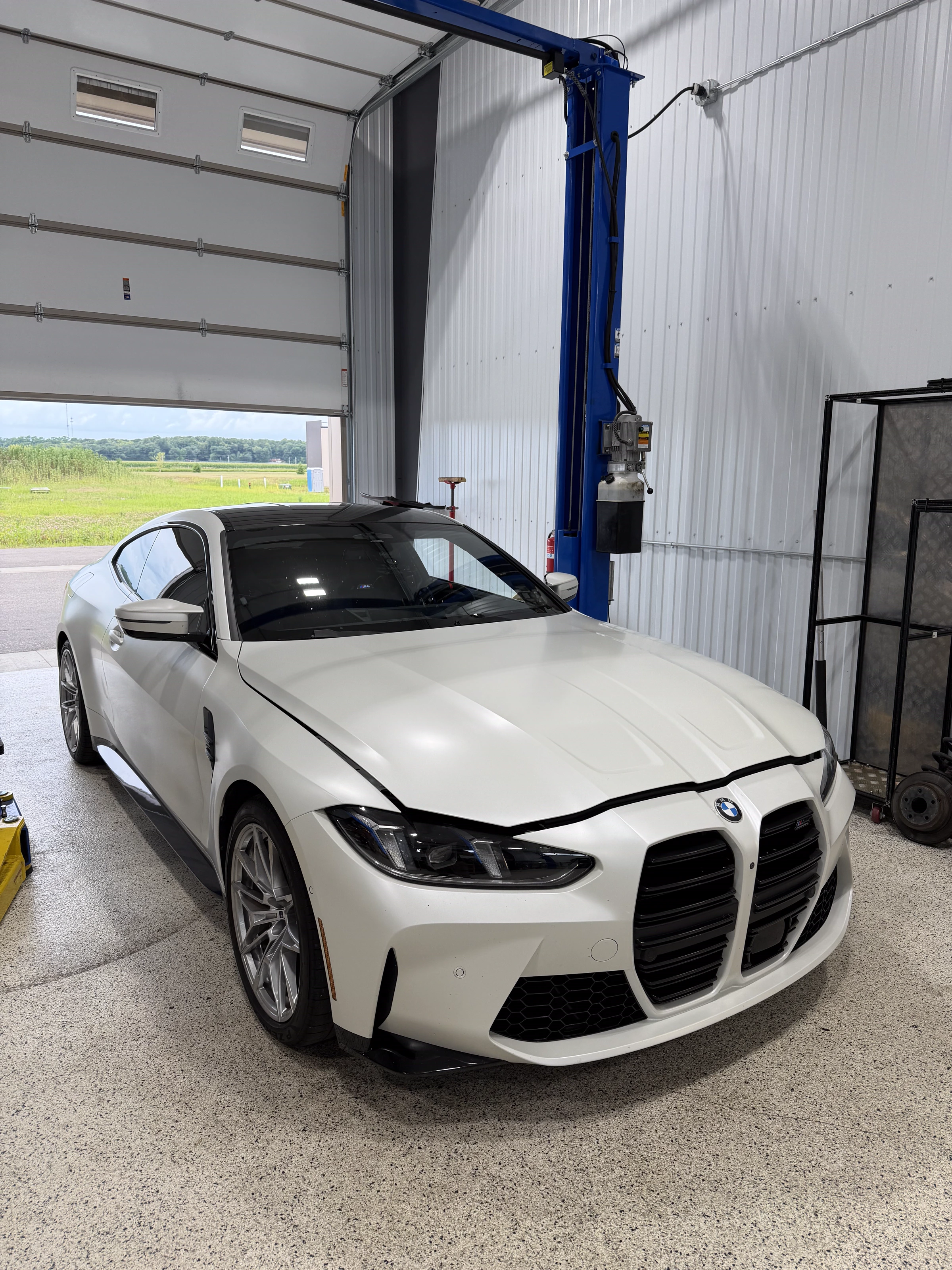 White BMW M4 at The Upgrade Shop in River Falls