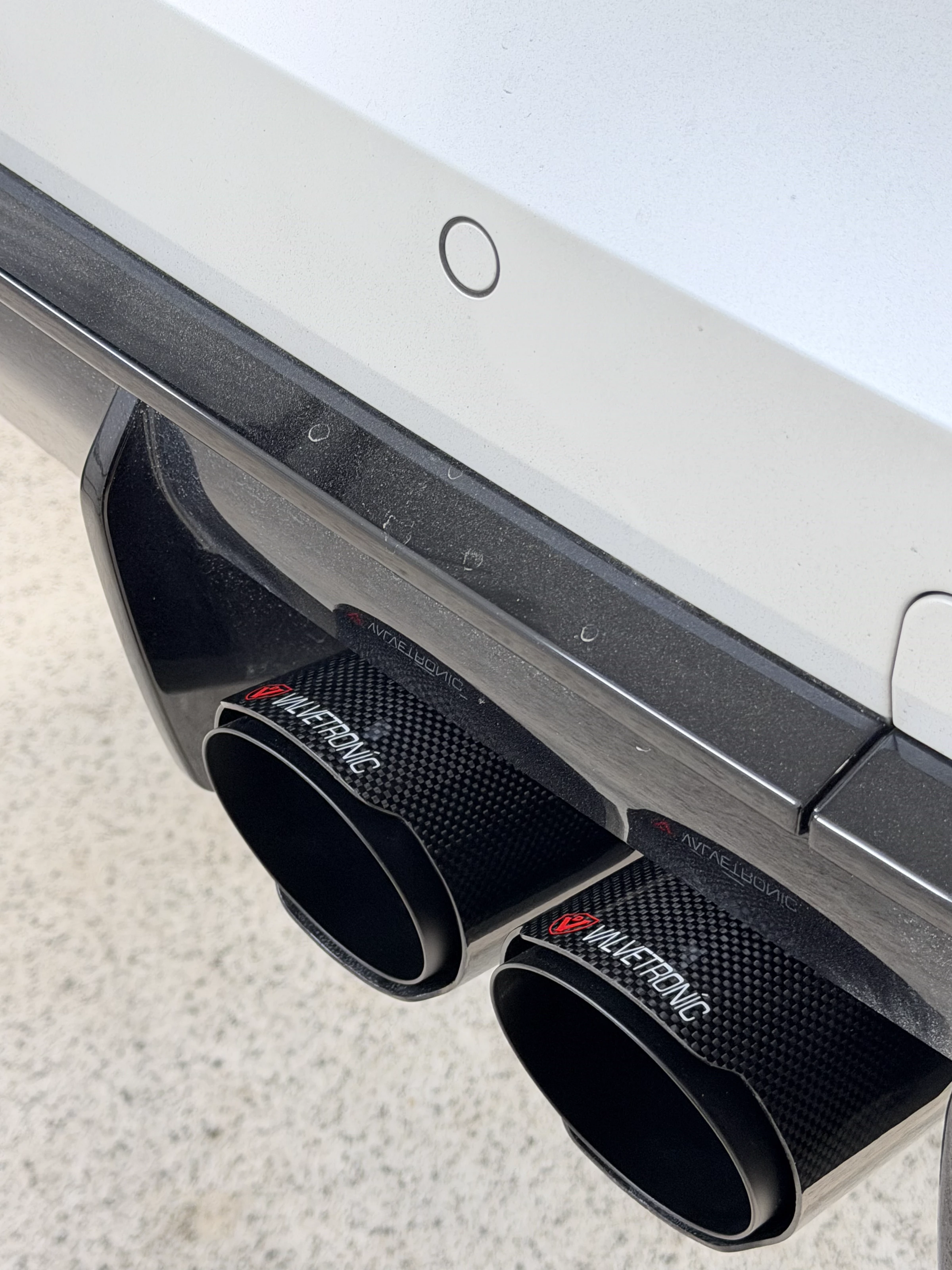 Valvetronic carbon exhaust tips on a BMW at The Upgrade Shop